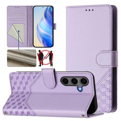 Honeycomb Embossing RFID Leather Phone Case