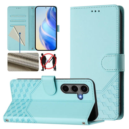 Honeycomb Embossing RFID Leather Phone Case