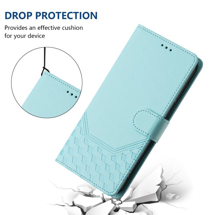 Honeycomb Embossing RFID Leather Phone Case