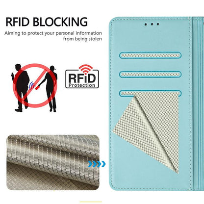 Honeycomb Embossing RFID Leather Phone Case