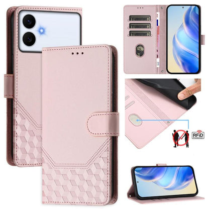 Honeycomb Embossing RFID Leather Phone Case