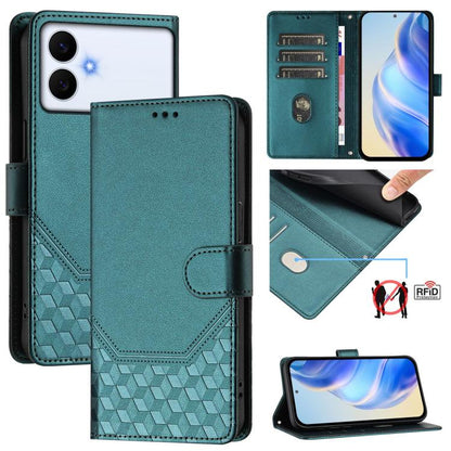 Honeycomb Embossing RFID Leather Phone Case