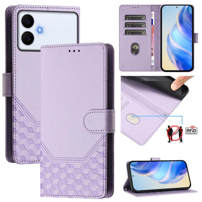 Honeycomb Embossing RFID Leather Phone Case