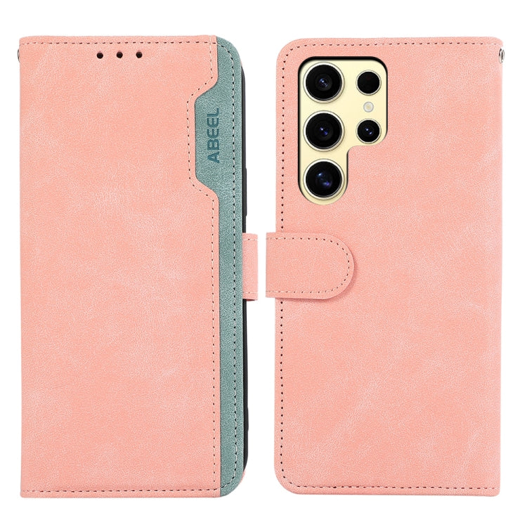ABEEL Color Block Magnetic RFID Leather Phone Case