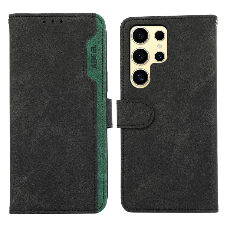 ABEEL Color Block Magnetic RFID Leather Phone Case