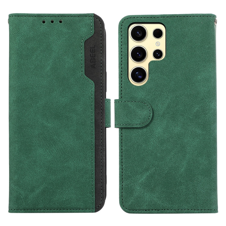 ABEEL Color Block Magnetic RFID Leather Phone Case