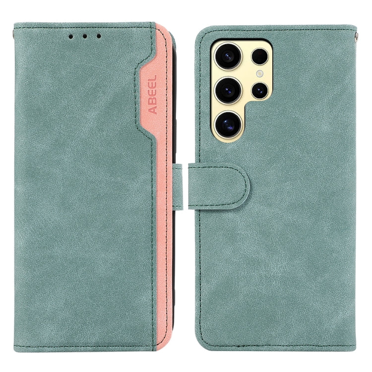 ABEEL Color Block Magnetic RFID Leather Phone Case