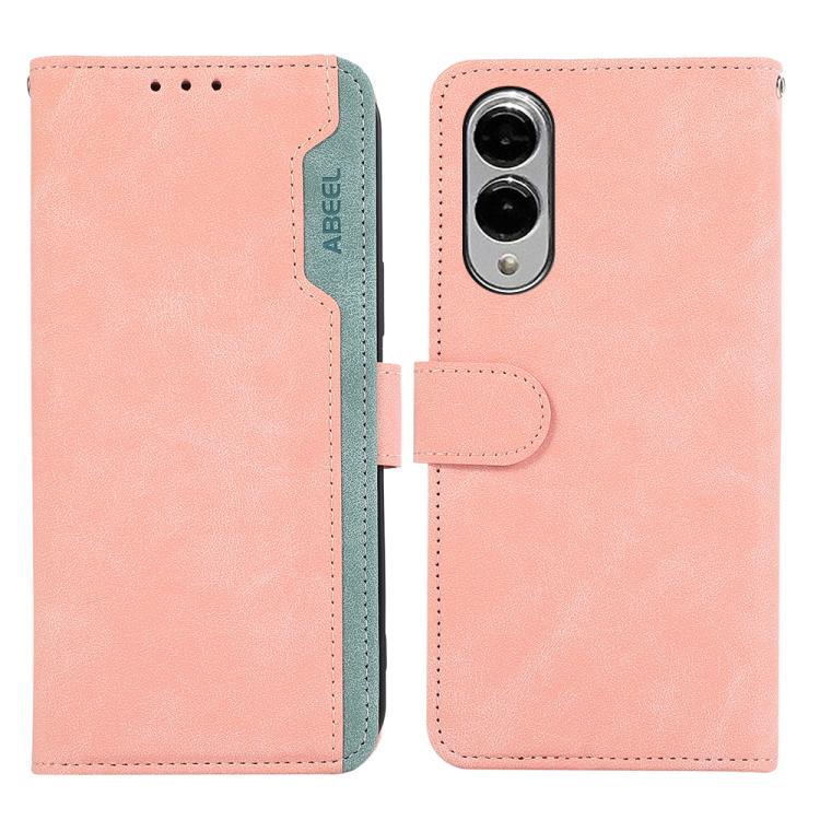 ABEEL Color Block Magnetic RFID Leather Phone Case
