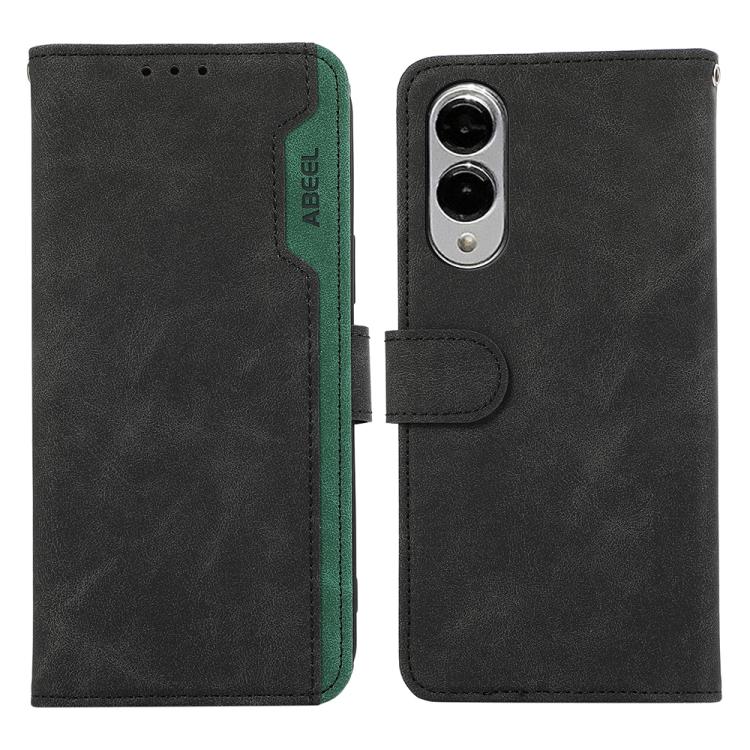 ABEEL Color Block Magnetic RFID Leather Phone Case
