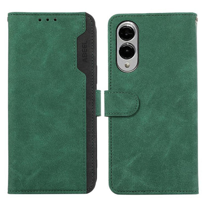 ABEEL Color Block Magnetic RFID Leather Phone Case