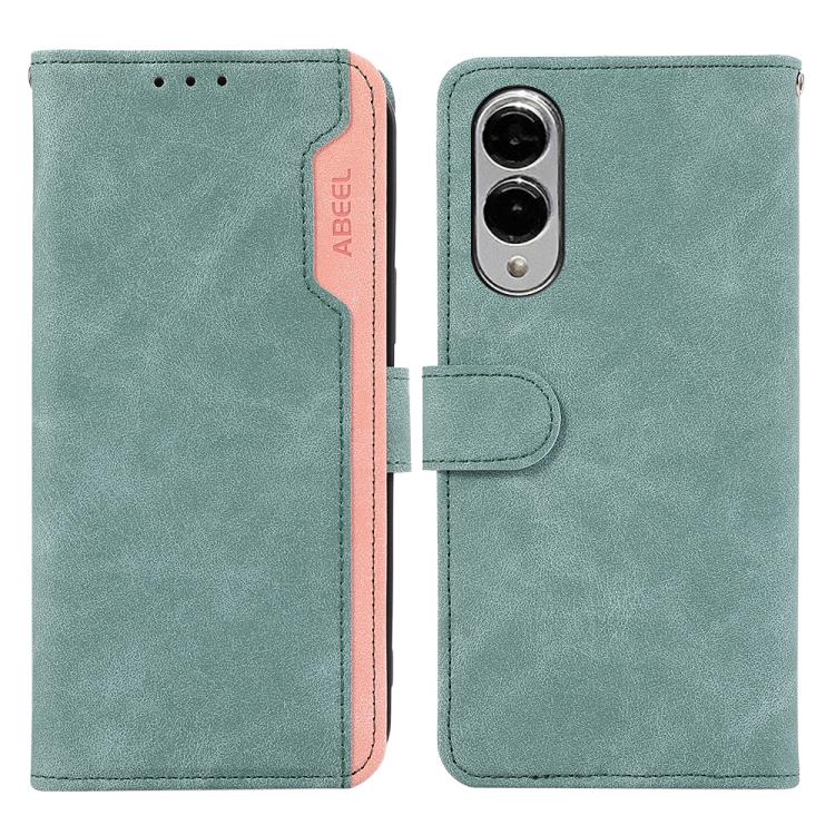 ABEEL Color Block Magnetic RFID Leather Phone Case