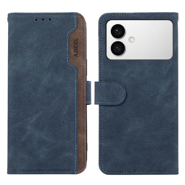 ABEEL Color Block Magnetic RFID Leather Phone Case