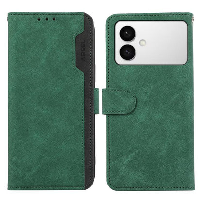 ABEEL Color Block Magnetic RFID Leather Phone Case