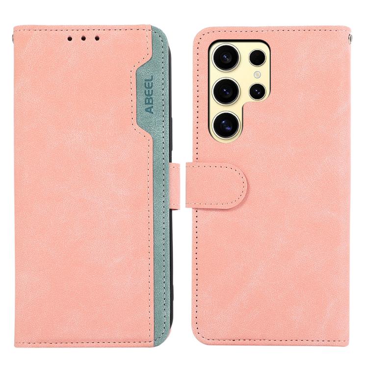 ABEEL Color Block Magnetic RFID Leather Phone Case