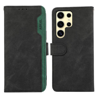 ABEEL Color Block Magnetic RFID Leather Phone Case