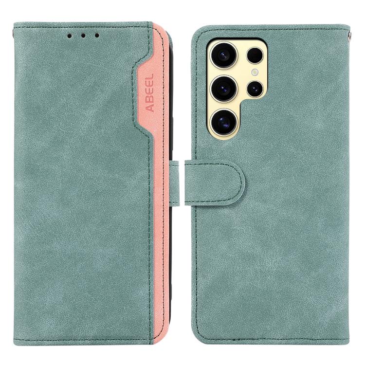 ABEEL Color Block Magnetic RFID Leather Phone Case