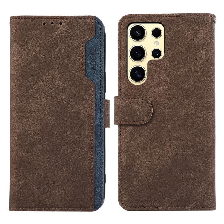 ABEEL Color Block Magnetic RFID Leather Phone Case