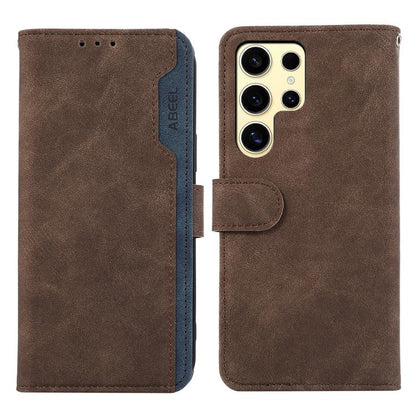 ABEEL Color Block Magnetic RFID Leather Phone Case