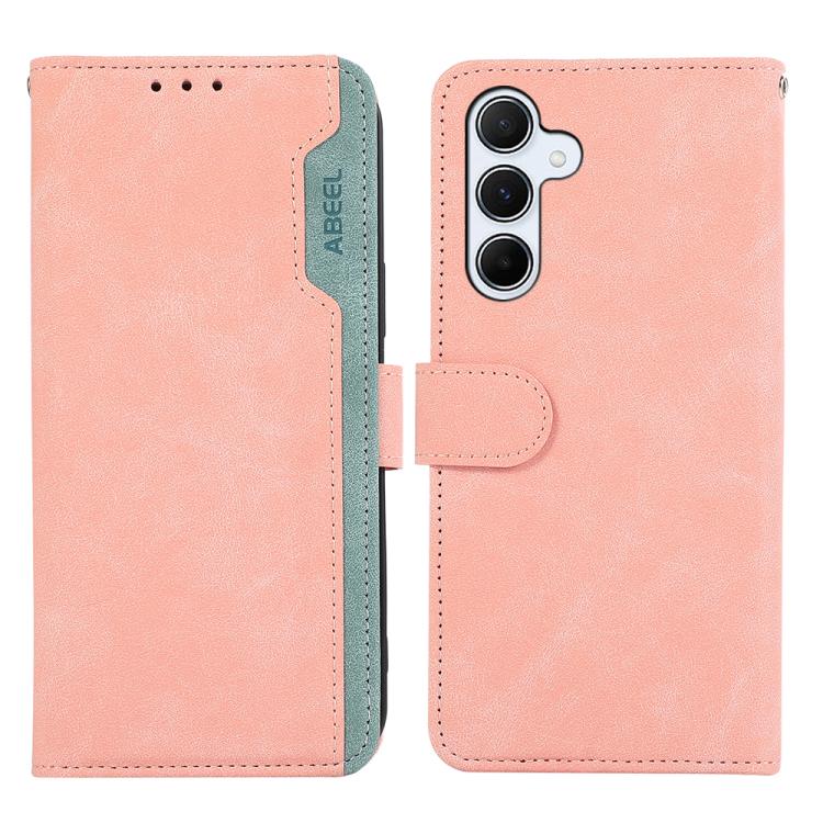ABEEL Color Block Magnetic RFID Leather Phone Case