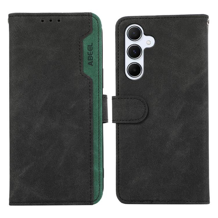 ABEEL Color Block Magnetic RFID Leather Phone Case