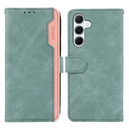 ABEEL Color Block Magnetic RFID Leather Phone Case