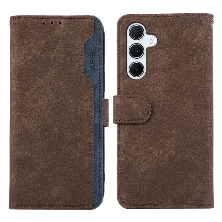 ABEEL Color Block Magnetic RFID Leather Phone Case