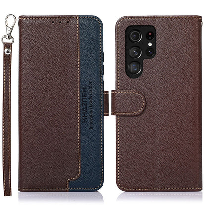 KHAZNEH Litchi Texture Leather RFID Phone Case