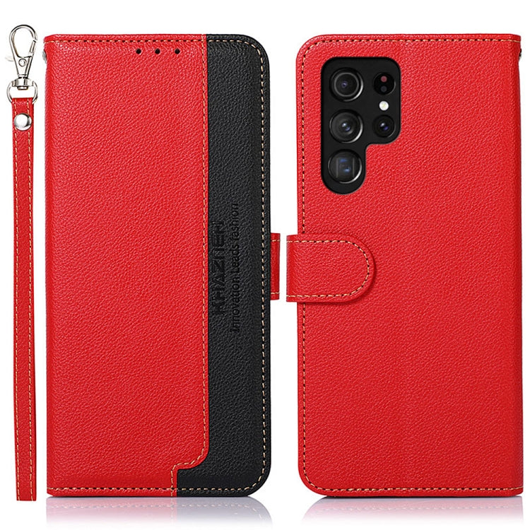KHAZNEH Litchi Texture Leather RFID Phone Case
