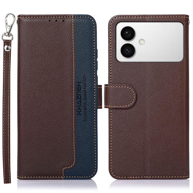 KHAZNEH Litchi Texture Leather RFID Phone Case