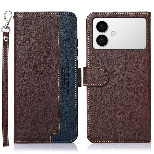 KHAZNEH Litchi Texture Leather RFID Phone Case