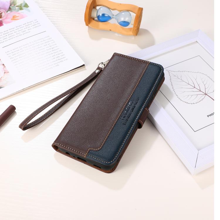 KHAZNEH Litchi Texture Leather RFID Phone Case