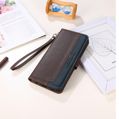 KHAZNEH Litchi Texture Leather RFID Phone Case