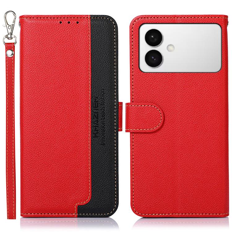 KHAZNEH Litchi Texture Leather RFID Phone Case