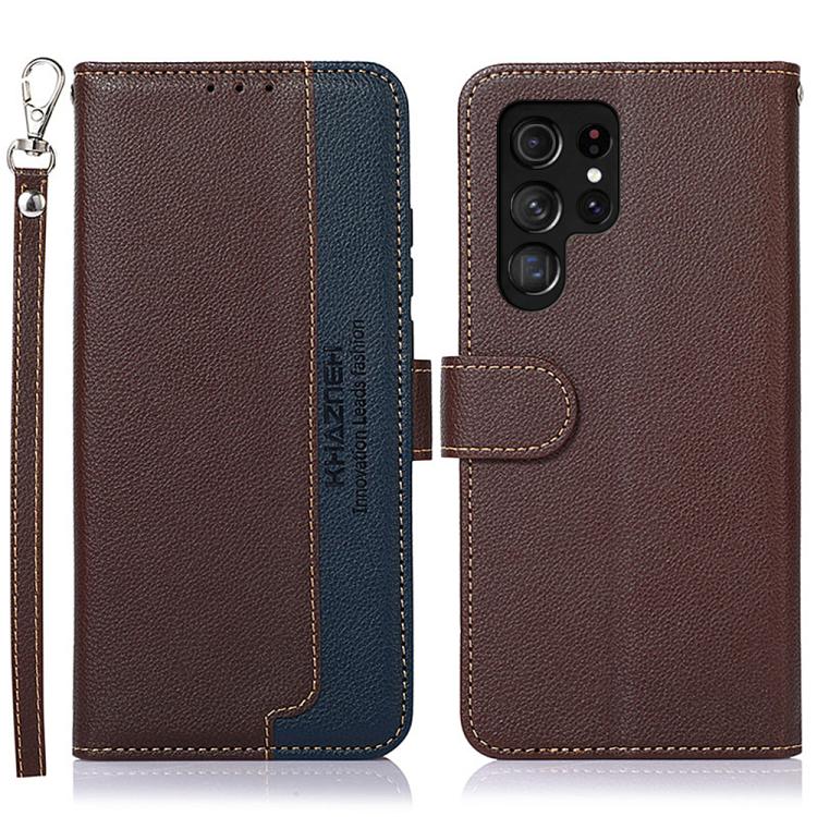 KHAZNEH Litchi Texture Leather RFID Phone Case