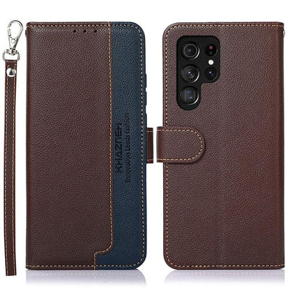 KHAZNEH Litchi Texture Leather RFID Phone Case