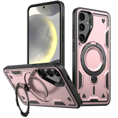 PC Hybrid TPU Armor MagSafe Ring Holder Phone Case