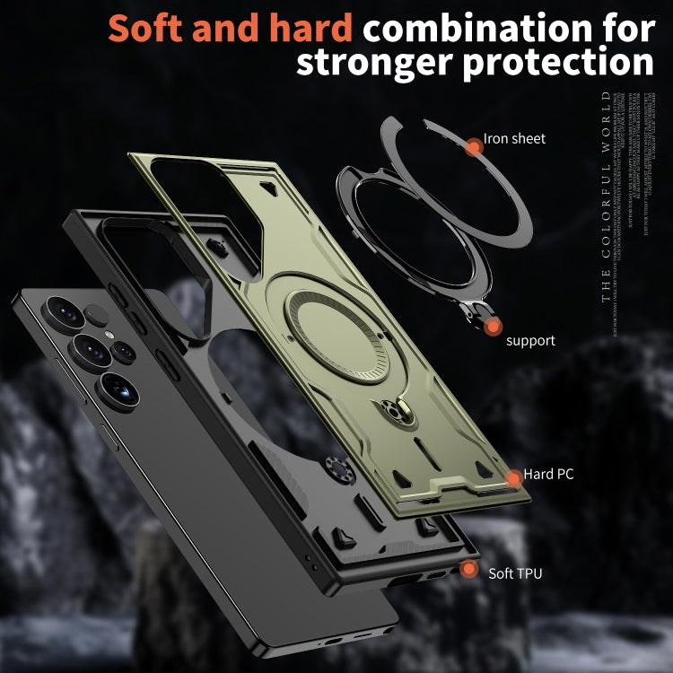 PC Hybrid TPU Armor MagSafe Ring Holder Phone Case