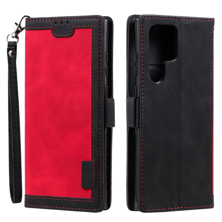 Retro Splicing Horizontal Flip Leather Phone Case