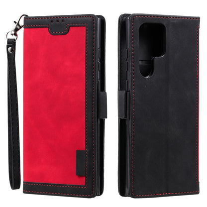 Retro Splicing Horizontal Flip Leather Phone Case