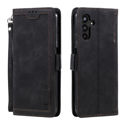 Retro Splicing Horizontal Flip Leather Phone Case