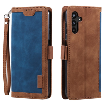 Retro Splicing Horizontal Flip Leather Phone Case