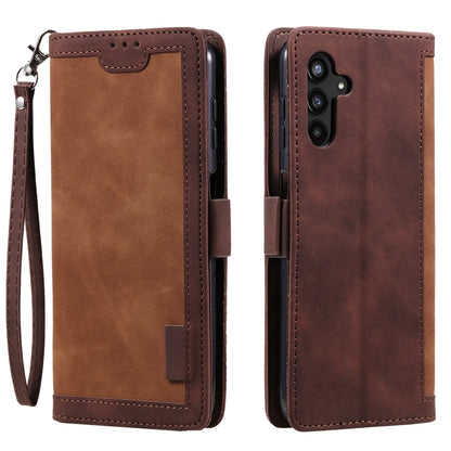 Retro Splicing Horizontal Flip Leather Phone Case
