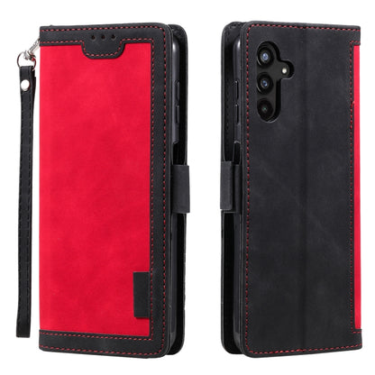 Retro Splicing Horizontal Flip Leather Phone Case