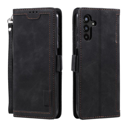 Retro Splicing Horizontal Flip Leather Phone Case