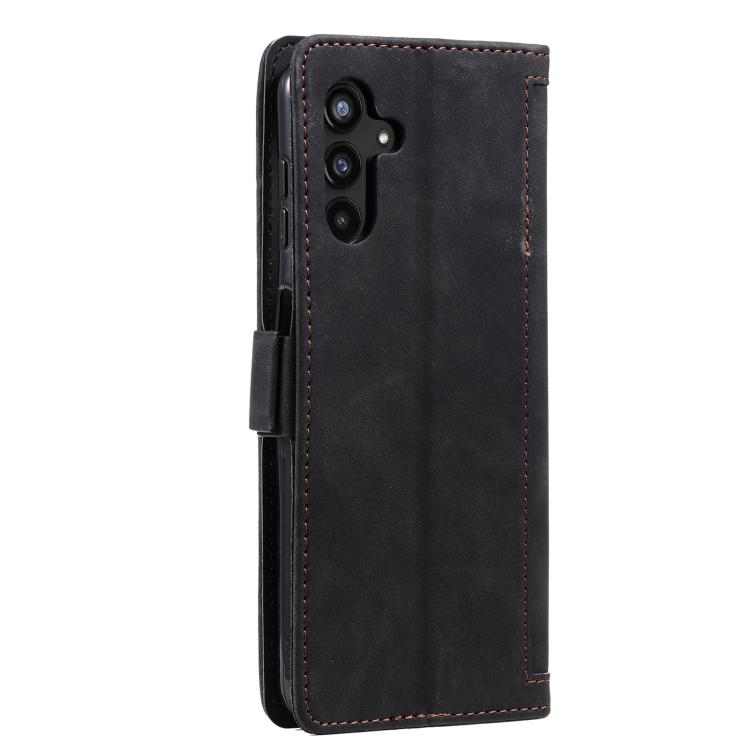 Retro Splicing Horizontal Flip Leather Phone Case