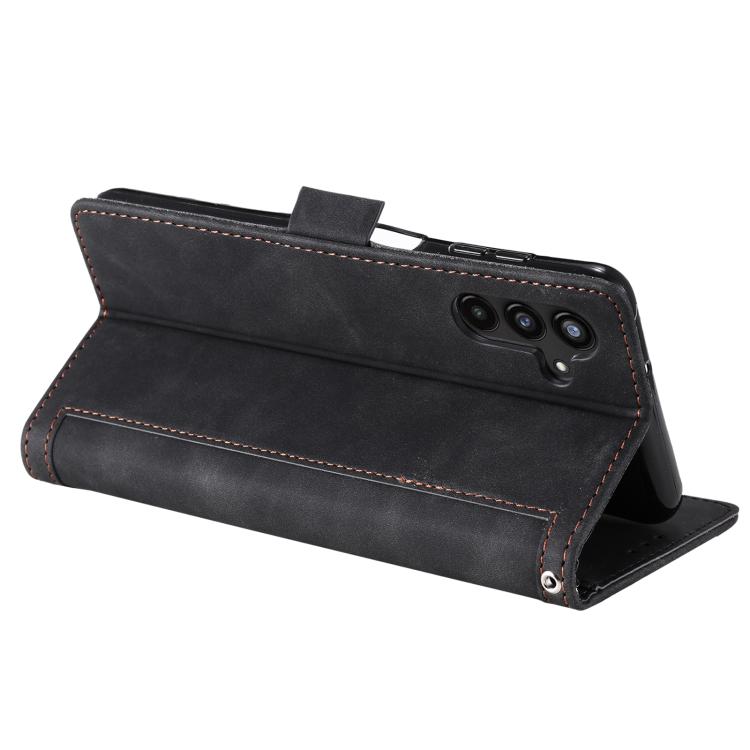 Retro Splicing Horizontal Flip Leather Phone Case