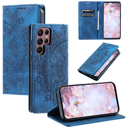 Totem Embossed Magnetic Leather Phone Case