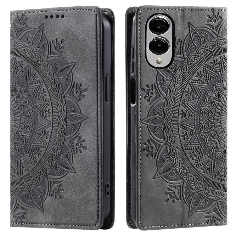 Totem Embossed Magnetic Leather Phone Case
