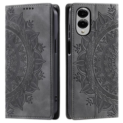 Totem Embossed Magnetic Leather Phone Case