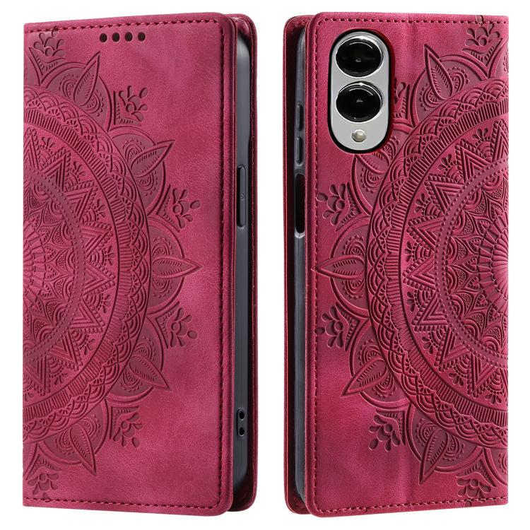 Totem Embossed Magnetic Leather Phone Case